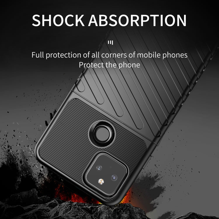 For Google Pixel 5A Thunderbolt Shockproof TPU Protective Soft Case(Black)