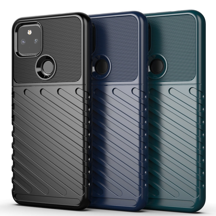For Google Pixel 5A Thunderbolt Shockproof TPU Protective Soft Case(Black)