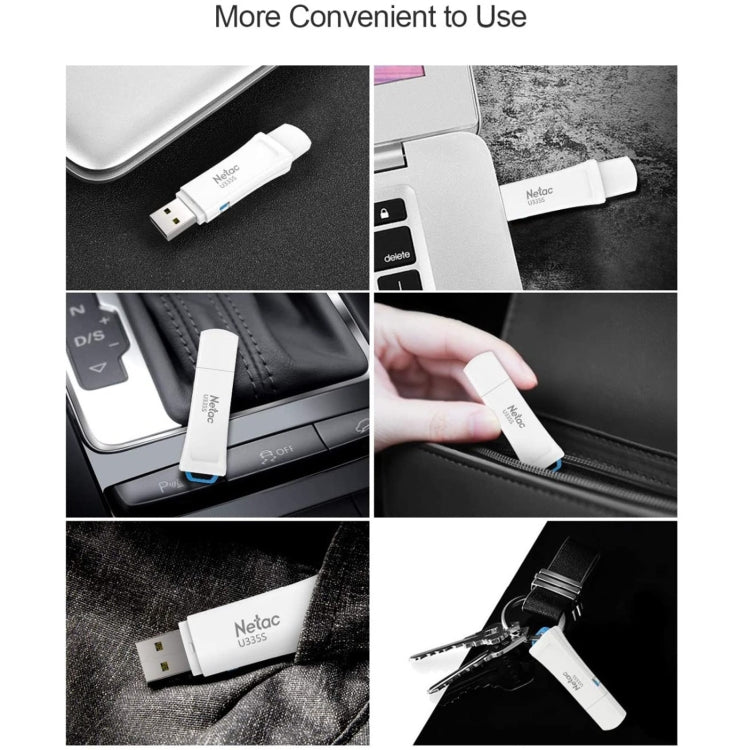 Netac U335S USB 3.0 High Speed Antivirus Write Protection USB Flash Drives U Disk, Capacity:128GB