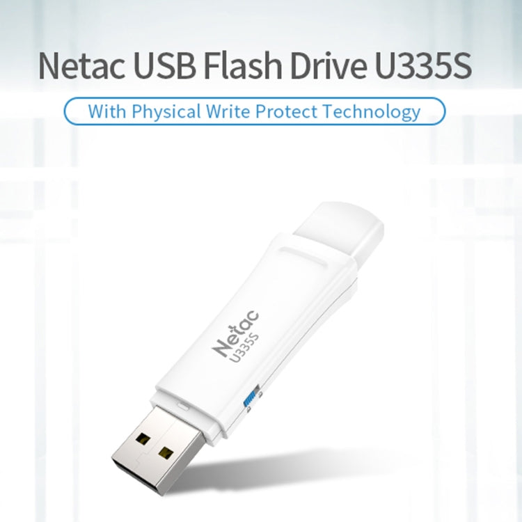 Netac U335S USB 3.0 High Speed Antivirus Write Protection USB Flash Drives U Disk, Capacity:128GB