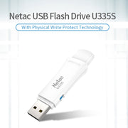Netac U335S USB 3.0 High Speed Antivirus Write Protection USB Flash Drives U Disk, Capacity:128GB
