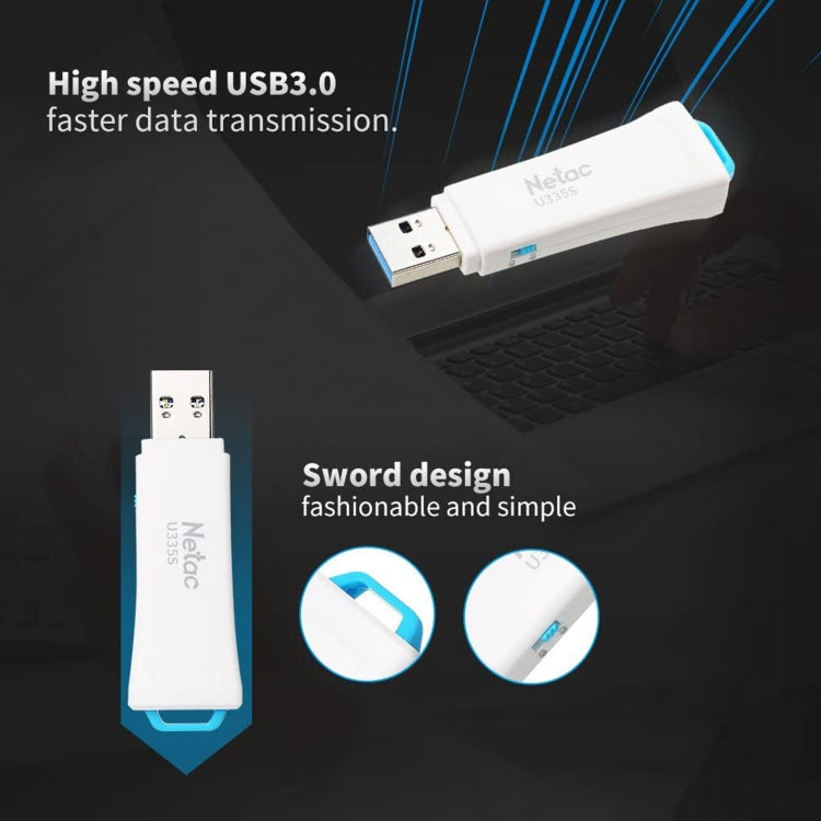Netac U335S USB 3.0 High Speed Antivirus Write Protection USB Flash Drives U Disk, Capacity:128GB