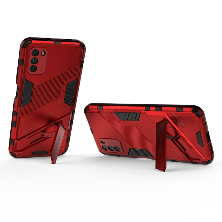 For Xiaomi Poco M3 Punk Armor 2 in 1 PC + TPU Shockproof Case with Invisible Holder(Red)