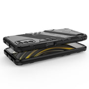 For Xiaomi Poco M3 Punk Armor 2 in 1 PC + TPU Shockproof Case with Invisible Holder(Red)