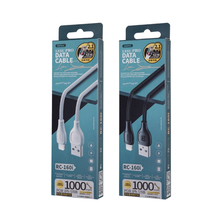 Remax RC-160i 2.1A 8 Pin Lesu Pro Series Charging Data Cable, Length: 1m(White)