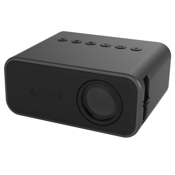 T500 1920x1080P 80 Lumens Portable Mini Home Theater LED HD Digital Projector Without Remote Control & Adaptor(Black)