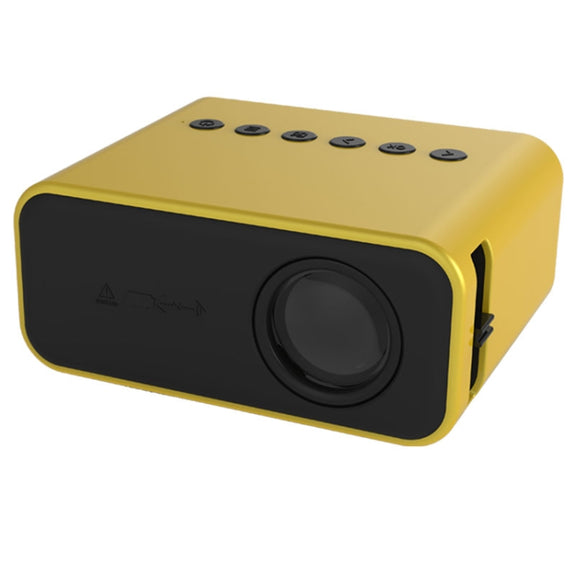 T500 1920x1080P 80 Lumens Portable Mini Home Theater LED HD Digital Projector Without Remote Control & Adaptor(Yellow)