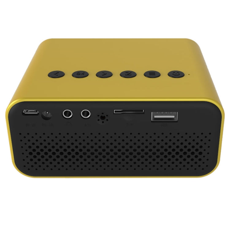 T500 1920x1080P 80 Lumens Portable Mini Home Theater LED HD Digital Projector Without Remote Control & Adaptor(Yellow)