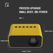 T500 1920x1080P 80 Lumens Portable Mini Home Theater LED HD Digital Projector Without Remote Control & Adaptor(Black)