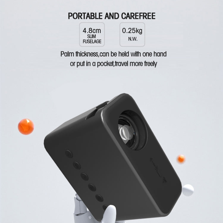 T500 1920x1080P 80 Lumens Portable Mini Home Theater LED HD Digital Projector Without Remote Control & Adaptor(Yellow)