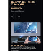 T500 1920x1080P 80 Lumens Portable Mini Home Theater LED HD Digital Projector Without Remote Control & Adaptor(Black)