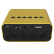 T500 1920x1080P 80 Lumens Portable Mini Home Theater LED HD Digital Projector With Remote Control & Adaptor(Yellow)
