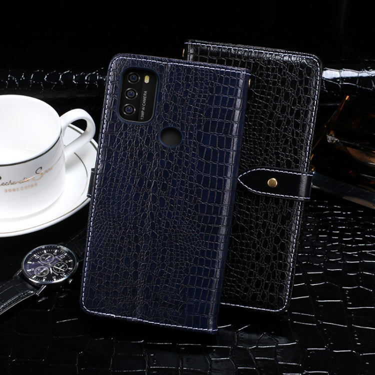 For Blackview A70 idewei Crocodile Texture Horizontal Flip Leather Case with Holder & Card Slots & Wallet(Black)