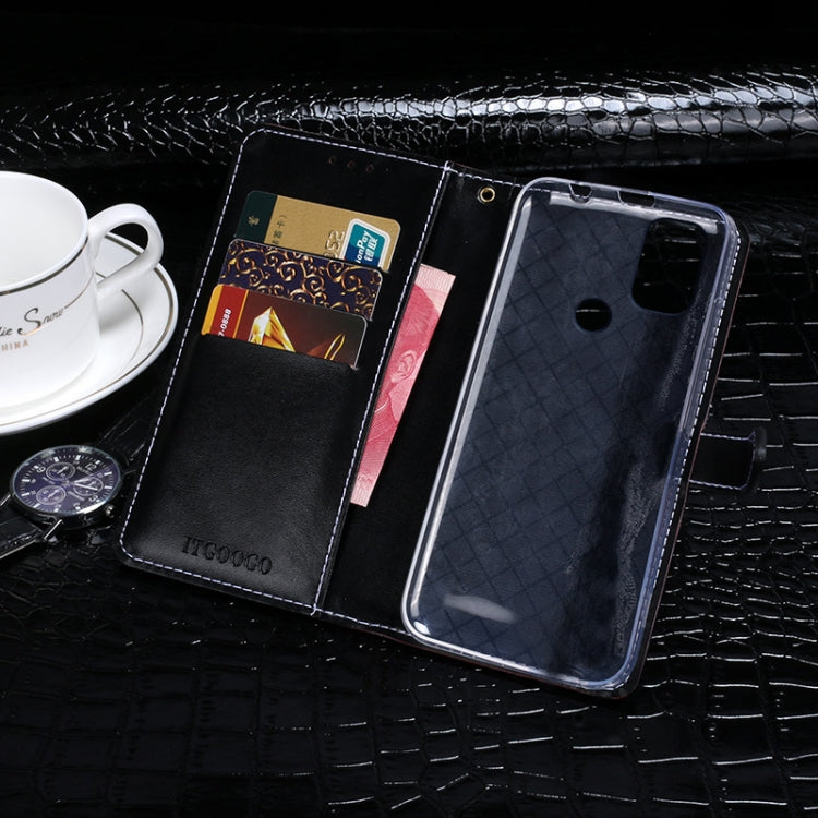 For Blackview A70 idewei Crocodile Texture Horizontal Flip Leather Case with Holder & Card Slots & Wallet(Black)
