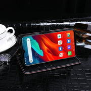 For Blackview A80 Plus idewei Crocodile Texture Horizontal Flip Leather Case with Holder & Card Slots & Wallet(Black)