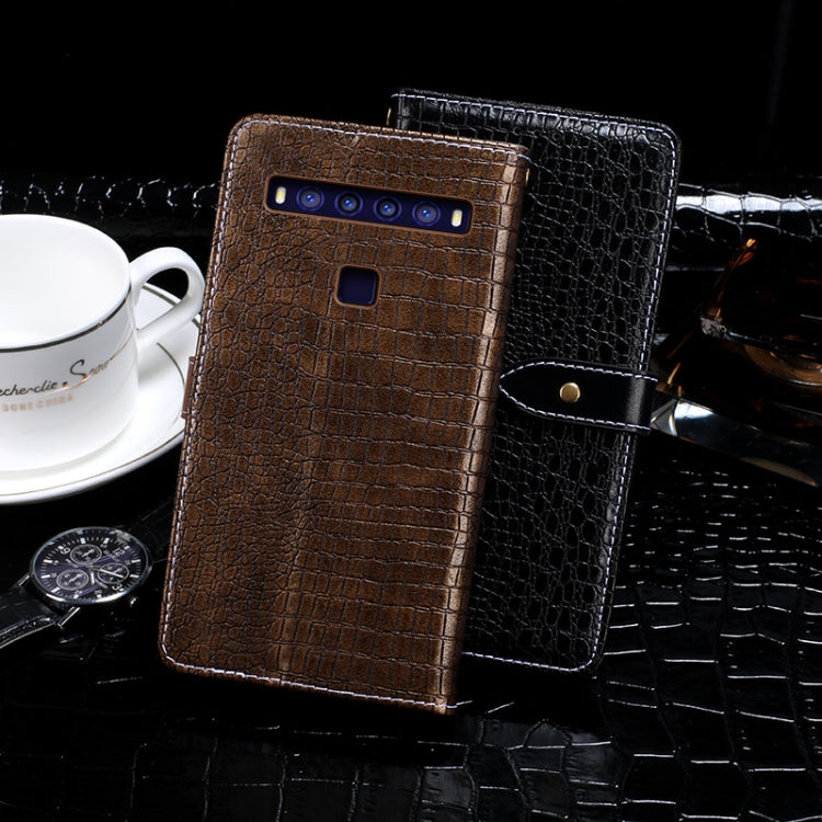 For TCL 10 5G idewei Crocodile Texture Horizontal Flip Leather Case with Holder & Card Slots & Wallet(Black)