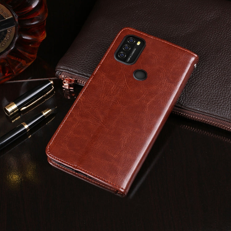 For Blackview A70 idewei Crazy Horse Texture Horizontal Flip Leather Case with Holder & Card Slots & Wallet(White)