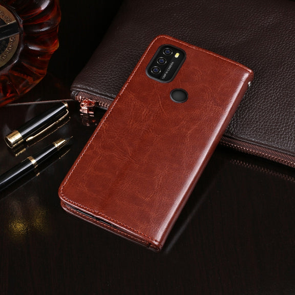 For Blackview A70 idewei Crazy Horse Texture Horizontal Flip Leather Case with Holder & Card Slots & Wallet(Red)