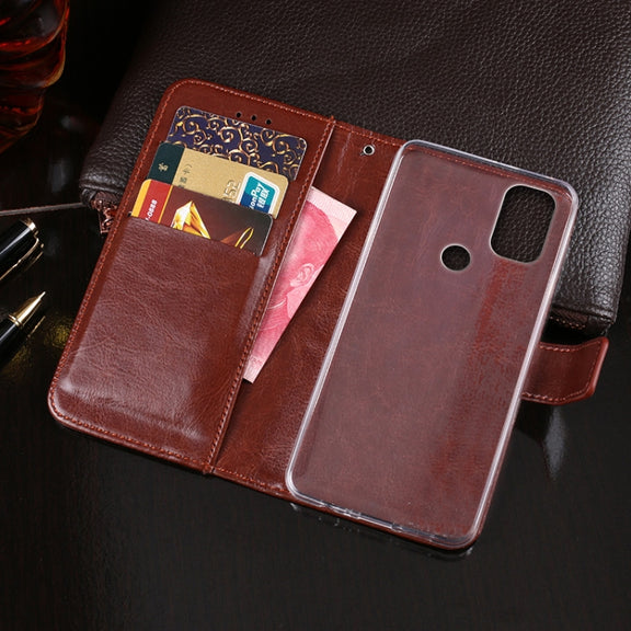 For Blackview A70 idewei Crazy Horse Texture Horizontal Flip Leather Case with Holder & Card Slots & Wallet(Red)