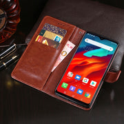 For Blackview A80 Plus idewei Crazy Horse Texture Horizontal Flip Leather Case with Holder & Card Slots & Wallet(White)