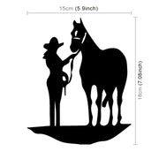 5 PCS Car Water-resistant Horse Pattern Sticker(Black)