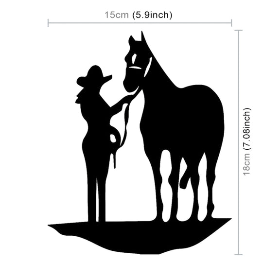 5 PCS Car Water-resistant Horse Pattern Sticker(Black)