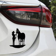 5 PCS Car Water-resistant Horse Pattern Sticker(Black)