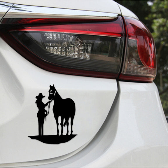 5 PCS Car Water-resistant Horse Pattern Sticker(Black)
