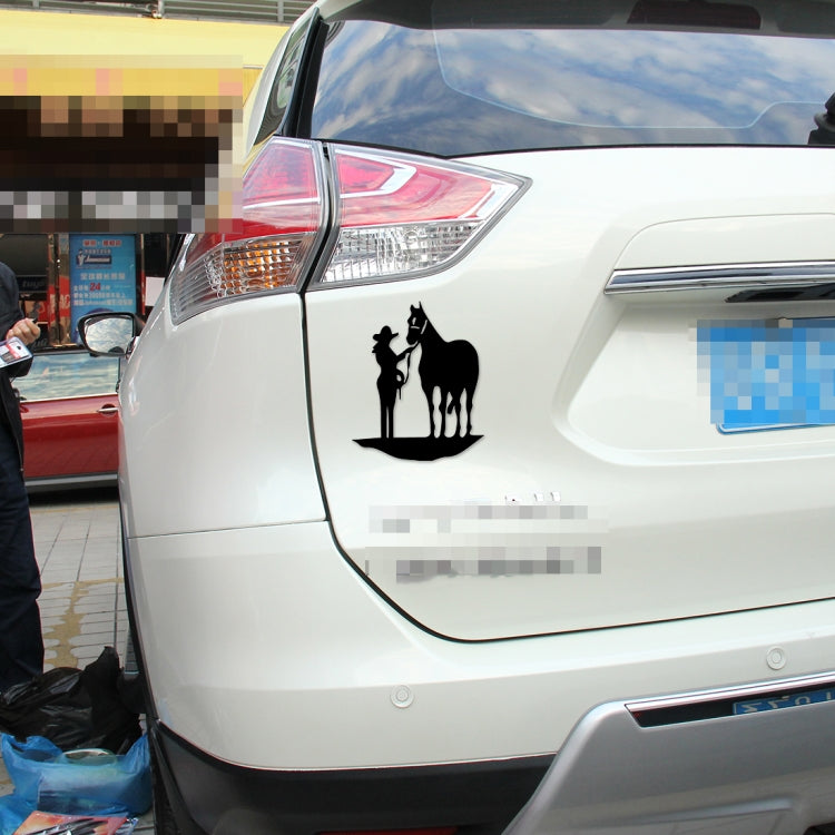 5 PCS Car Water-resistant Horse Pattern Sticker(Black)