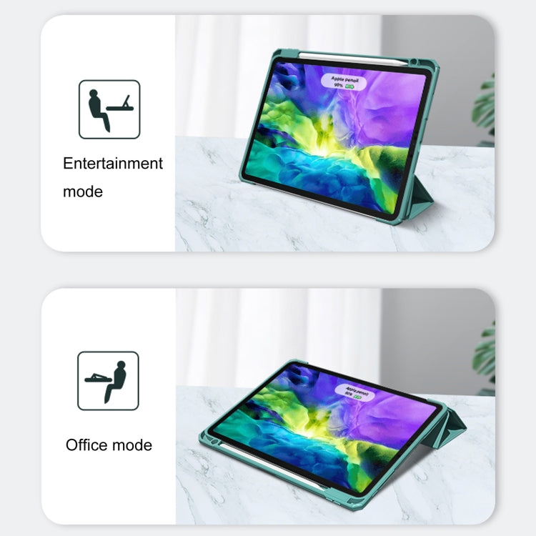 For iPad Pro 11 2022 / 2021 / 2020 Mutural Pinyue Series PC + TPU Horizontal Flip Leather Tablet Case with Holder & Pen Slot & Sleep / Wake-up Function(Black)