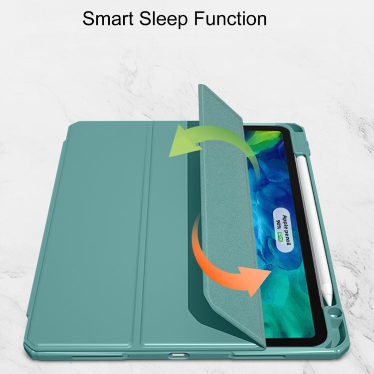 For iPad Pro 12.9 2022 / 2021 / 2020 Mutural Pinyue Series PC + TPU Horizontal Flip Leather Tablet Case with Holder & Pen Slot & Sleep / Wake-up Function(Pink)