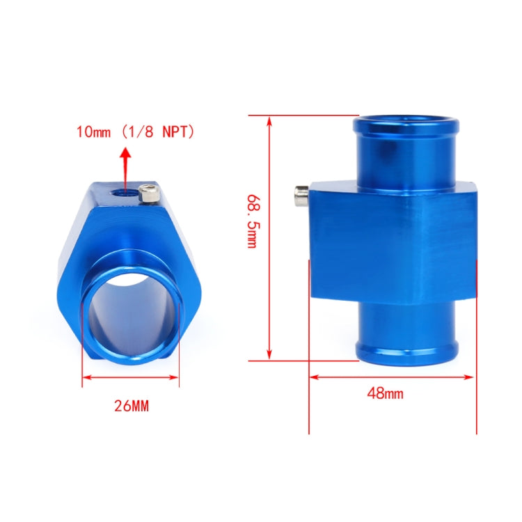 Car Water Temperature Meter Temperature Gauge Joint Pipe Radiator Sensor Adaptor Clamps, Size:26mm(Blue)