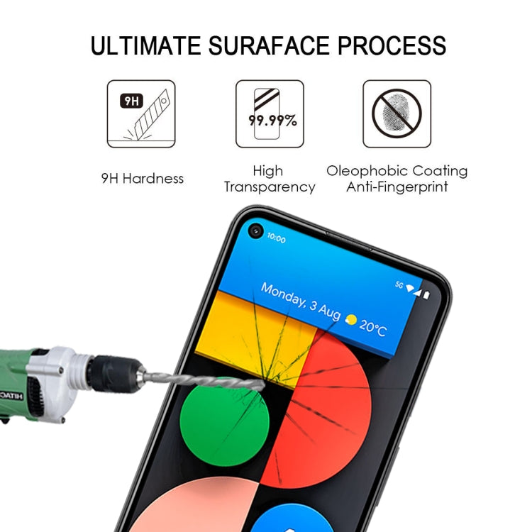 For Google Pixel 4a 5G Full Glue Full Cover Screen Protector Tempered Glass Film