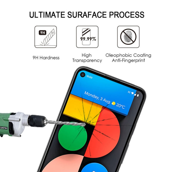 For Google Pixel 4a 5G Full Glue Full Cover Screen Protector Tempered Glass Film