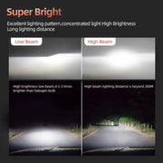 F2 9005 / HB3 / H10 2 PCS DC9-36V / 25W / 6000K / 2500LM IP68 Water-resistant Car LED Headlight(Cold White Light)