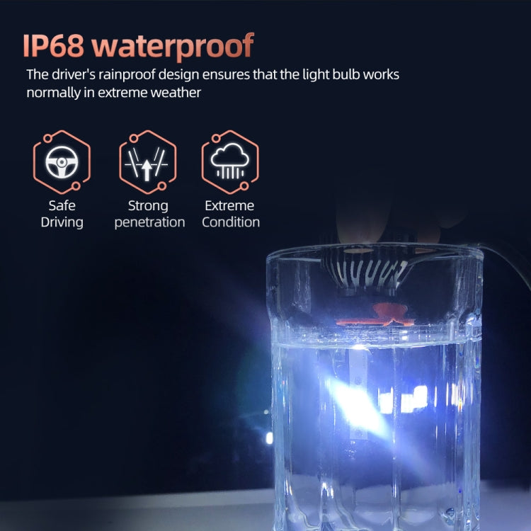 F2 9005 / HB3 / H10 2 PCS DC9-36V / 25W / 6000K / 2500LM IP68 Water-resistant Car LED Headlight(Cold White Light)