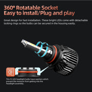 F2 9005 / HB3 / H10 2 PCS DC9-36V / 25W / 6000K / 2500LM IP68 Water-resistant Car LED Headlight(Cold White Light)