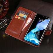 For Meizu 18 idewei Crazy Horse Texture Horizontal Flip Leather Case with Holder & Card Slots & Wallet(Blue)
