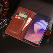 For TCL 10 SE idewei Crazy Horse Texture Horizontal Flip Leather Case with Holder & Card Slots & Wallet(White)
