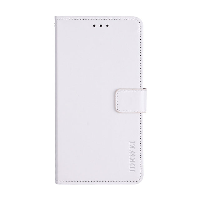 For TCL 10 SE idewei Crazy Horse Texture Horizontal Flip Leather Case with Holder & Card Slots & Wallet(White)