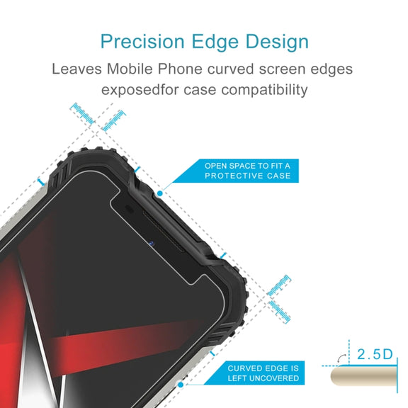 For Doogee S58 Pro 10 PCS 0.26mm 9H 2.5D Tempered Glass Film