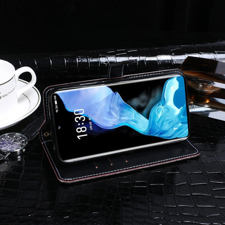 For Meizu 18 idewei Crocodile Texture Horizontal Flip Leather Case with Holder & Card Slots & Wallet(Black)