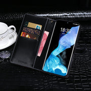For Meizu 18 idewei Crocodile Texture Horizontal Flip Leather Case with Holder & Card Slots & Wallet(Black)