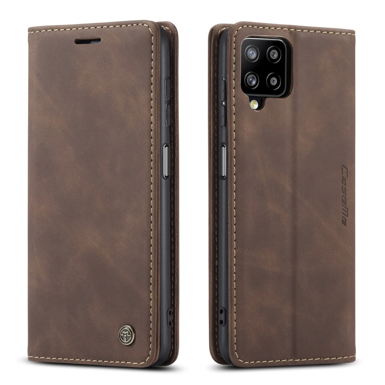 For Samsung Galaxy A12 CaseMe 013 Multifunctional Horizontal Flip Leather Case with Holder & Card Slot & Wallet(Coffee)