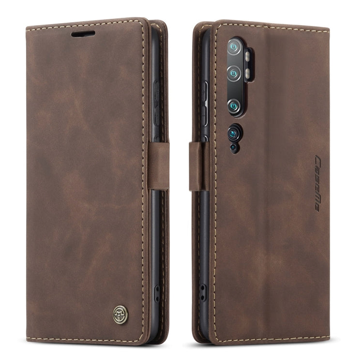 For Xiaomi CC9 Pro CaseMe 013 Multifunctional Horizontal Flip Leather Case with Holder & Card Slot & Wallet(Coffee)