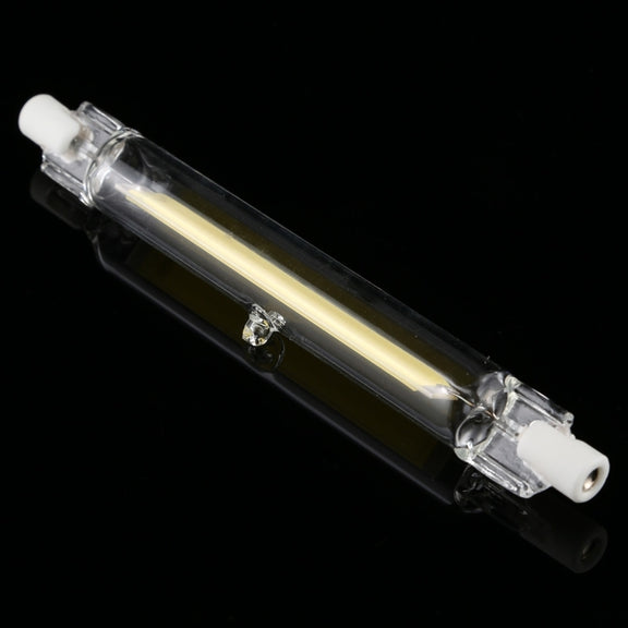 R7S 220V 15W 189mm COB LED Bulb Glass Tube Replacement Halogen Lamp Spot Light, Warm Light