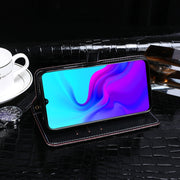 For Blackview A80S idewei Crocodile Texture Horizontal Flip Leather Case with Holder & Card Slots & Wallet(Black)