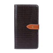 For Blackview A80S idewei Crocodile Texture Horizontal Flip Leather Case with Holder & Card Slots & Wallet(Dark Brown)