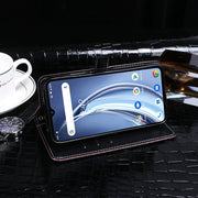 For Umidigi A9 idewei Crocodile Texture Horizontal Flip Leather Case with Holder & Card Slots & Wallet(Black)