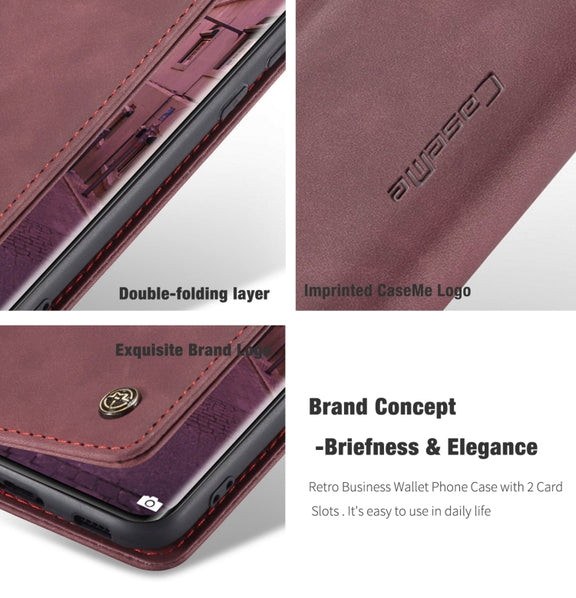 For Xiaomi Mi 11 CaseMe 013 Multifunctional Horizontal Flip Leather Case with Holder & Card Slot & Wallet(Wine Red)